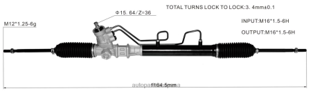 Autopartes El Canelo L86LH2734 cremallera de dirección asistida 57700-fd100 57700-fd101 57700fd201 0k30c32110 0k30b32110a HYUNDAI/KIA