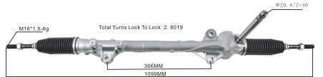 Autopartes España L86LH2755 cremallera de dirección asistida 56500-s6000 HYUNDAI/KIA