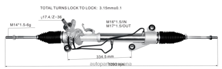 Autopartes Magallanes L86LH2473 Cremallera de dirección asistida 44200-13021 44250-02170 TOYOTA