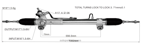 Venta De Autopartes Al Por Mayor L86LH2486 cremallera de dirección asistida 44250-26610 TOYOTA