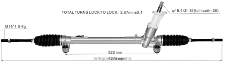 Autopartes El Canelo L86LH2674 Cremallera de dirección asistida lx6c3a500a1a lx6z-3504-ba FORD