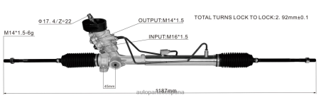 Autopartes Magallanes L86LH2423 cremallera de dirección asistida 6r1423055bx VOLKSWAGEN